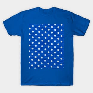 Polka Dots Blue Background T-Shirt